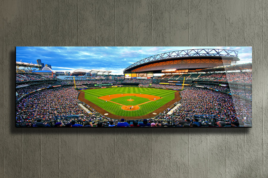 T-mobile park baseball stadium - Seattle stadium panoramic metal print by PortriLux