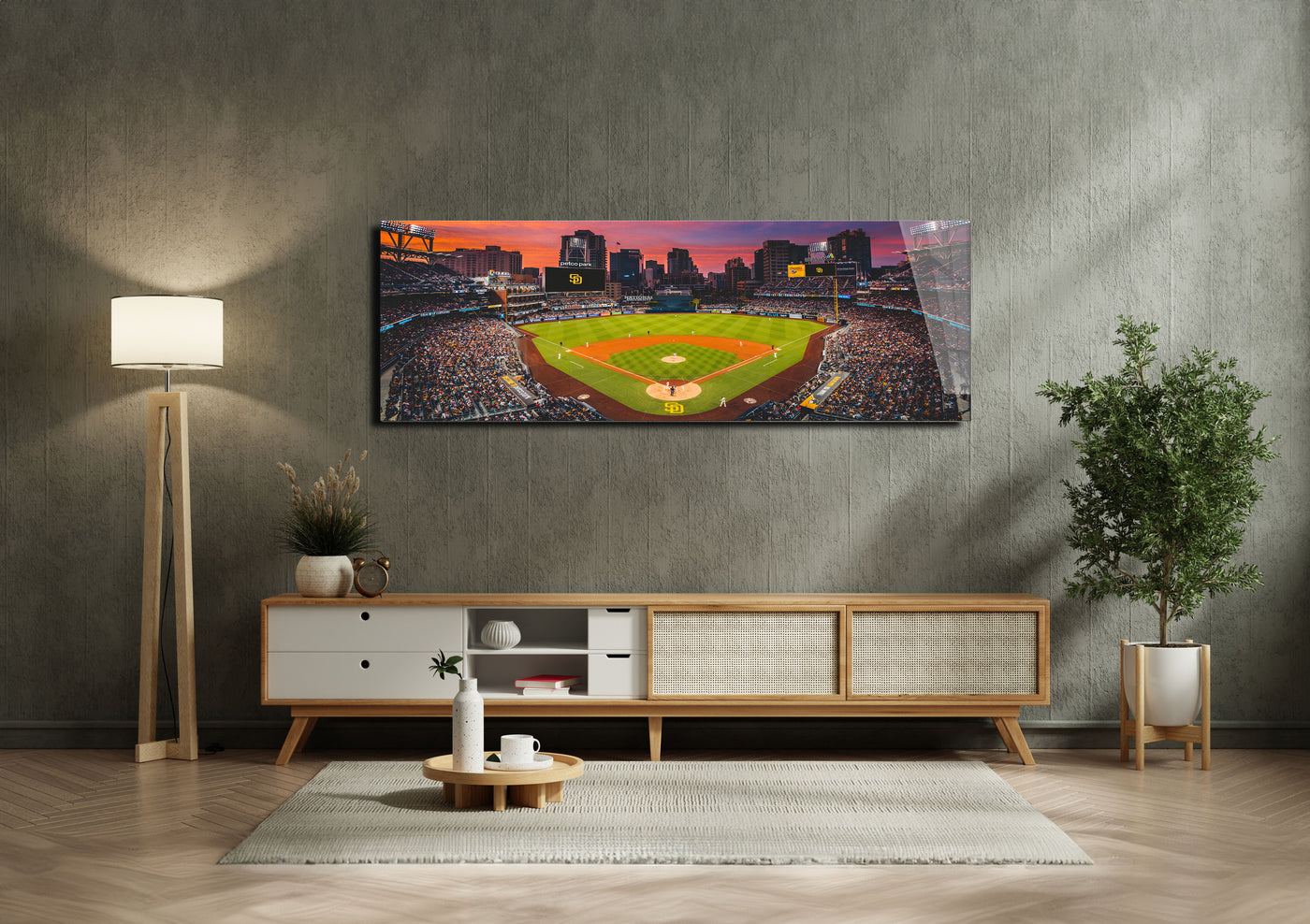 Petco Park baseball Stadium - San Diego stadium panoramic metal print by PortriLux