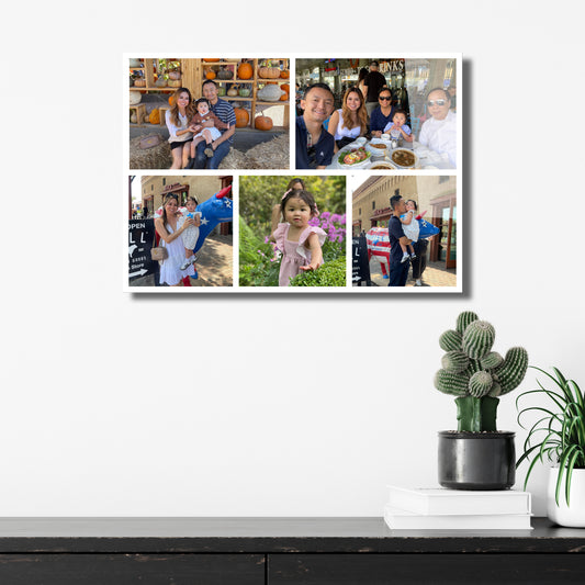 5-Photo Collage Metal Print