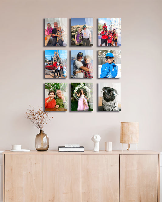 The Story Wall – 9 Metal Prints (8"x10") Full of memories