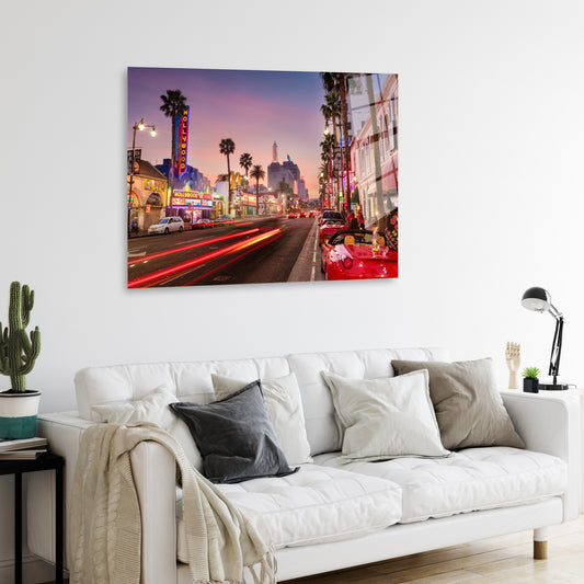 Sunset Boulevard Hollywood Strip HD Metal Wall Art