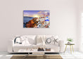 Load image into Gallery viewer, Santorini Purple Sky HD Metal Wall Art
