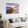 Load image into Gallery viewer, Santorini Purple Sky HD Metal Wall Art
