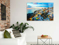 Load image into Gallery viewer, Santorini Beautiful lights Island HD Metal Wall Art
